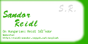 sandor reidl business card